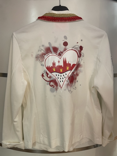 Karneval Jacke Damen Karnevalskostüm Uniform Garde Fasching Beige